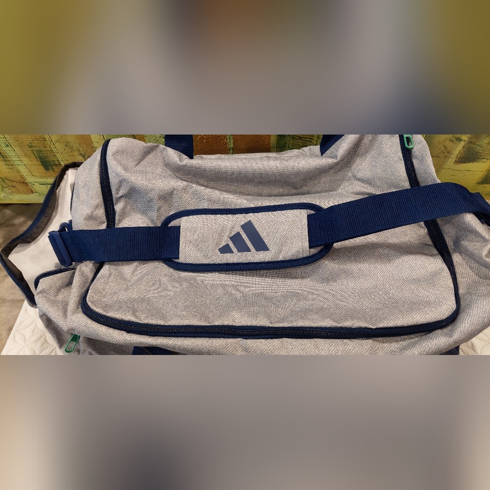Adidas Blue and Gray Duffel Bag - Picture 2 of 13